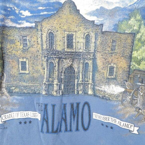 Remember The Alamo T Shirt Mens Size Medium Vintage 90s Antonio Texas - Picture 3 of 7